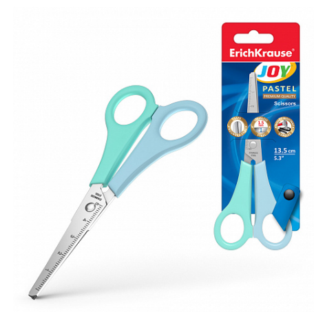 Foarfeca Ek Joy Pastel 13.5 cm, pentru stangaci, diverse culori - imagine 6